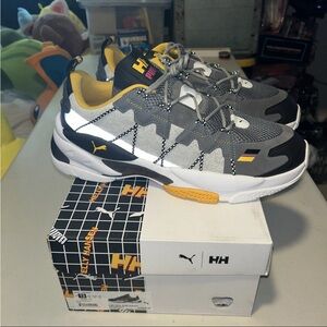 Puma Gray and Yellow Athletic Shoes
